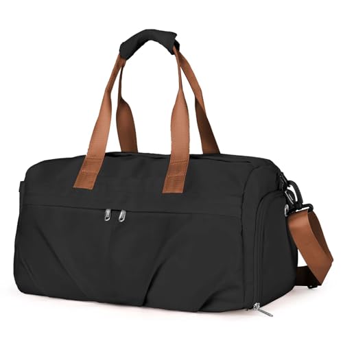 COLseller Reisetasche Damen Wasserdicht Reisetaschen Sporttasche mit Schuhfach Kliniktasche Geburt Fitnesstasche Krankenhaustasche für Reisen wasserdichte Tragetasche, Camping,Black von COLseller