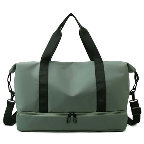 COLseller Reisetasche Damen Weekender Bag Handgepäck Tasche Wasserabweisende Weekender Gym Travel Bag Handgepäck Tasche Trainingstasche für Damen Herren,Green von COLseller