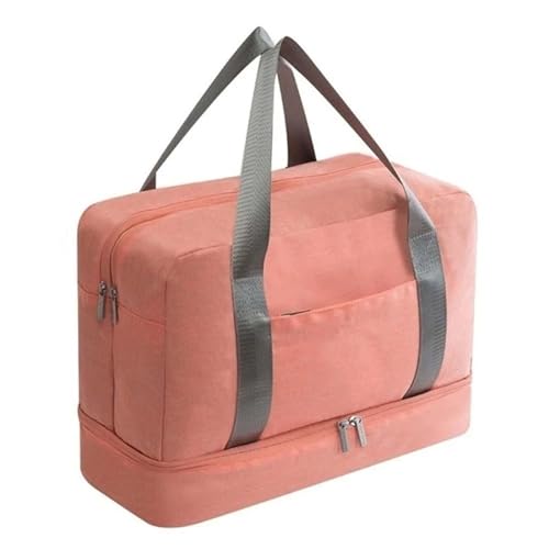 COLseller Reisetasche Damen Weekender Bag Übernachtungstasche mit Schuhfach Travel Weekender Herren für Reisen, Urlaub Übernachtung, Krankenhaus, Camping,Pink von COLseller