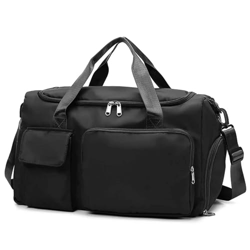 COLseller Reisetasche Damen Weekender Groß Handgepäck Tasche für Flugzeug Tragetasche Sporttasche mit Kulturtasche Tasche für Krankenhaus,Black von COLseller