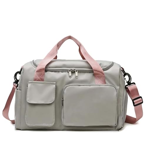 COLseller Reisetasche Damen Weekender Übernachtungstasche mit Schuhfach Gepäcktasche Große Wasserdicht Sporttasche für Herren Damen,Gray von COLseller