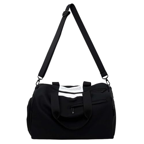 COLseller Reisetasche Foldybag Weekender Bag Damen Tragetasche Sporttasche mit Kulturtasche für Kurze Reisen, Airline, Krankenhaus, Strand,Black von COLseller