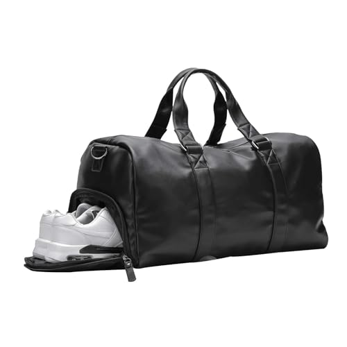 COLseller Sport Duffel Bag Damen Handgepäck Tasche Schwimmtasche Wasserdicht Fitnesstasche Trainingstasche Frauen für Reise Gym,Black von COLseller