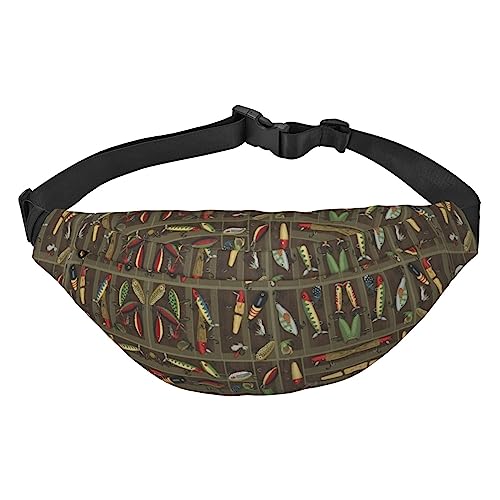 Jagd Fliegende Wilde Enten Reise Laufen Große Umhängetasche Herren Und Frauen Sport Taille Tasche Crossbody Tasche, Angelköder-Stil, Einheitsgröße von COMAAM