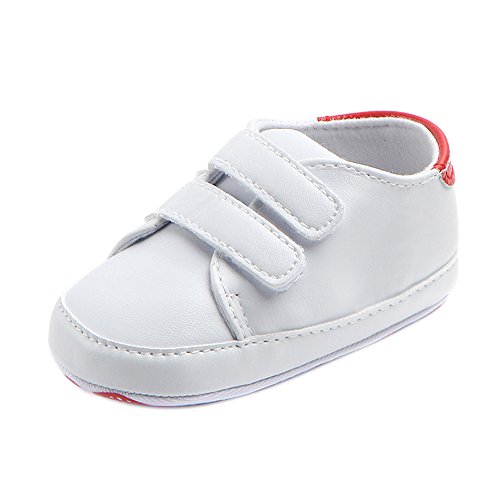 COMIOR Baby Mädchen und Jungen Turnschuhe Stoffschuhe Unisex Neugeborene Kleinkind Schuhe Mit Klett Kinder Einzelschuhe Weiche Sohle rutschfeste Leicht Atmungsaktiv Sneakers von COMIOR