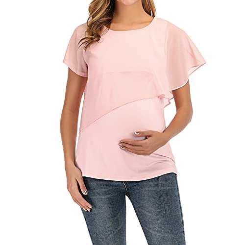 T-Shirt Umstandsmode Stilltop Stillbluse Schwanger Tops Umstands Oberteile Kurzarm Brust Rüschen Kreuz Mutterschaft Stillkleidung Umstandstops Umstandsbluse Umstandskleid T-Shirt Umstandsmode Stilltop Stillbluse Schwanger Tops Umstands Oberteile Kurzarm Brust Rüschen Kreuz Mutterschaft Stillkleidung Umstandstops Umstandsbluse Umstandskleid von COMIOR