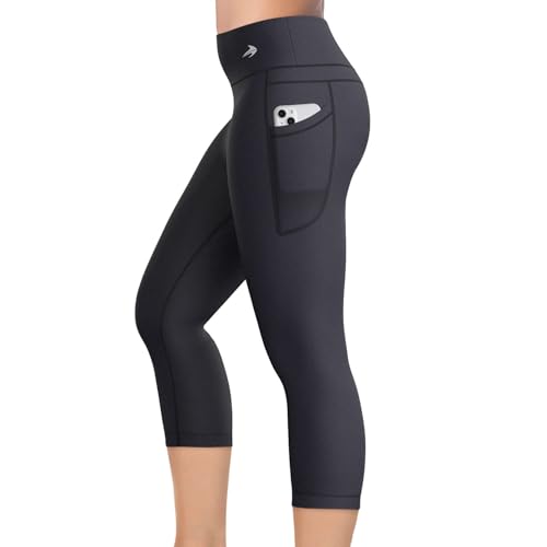 CompressionZ Capri-Leggings mit hoher Taille für Damen, Bauchkontrolle, Workout-Yogahose, Schwarz mit Taschen., M CompressionZ Capri-Leggings mit hoher Taille für Damen, Bauchkontrolle, Workout-Yogahose, Schwarz mit Taschen., M von COMPRESSIONZ