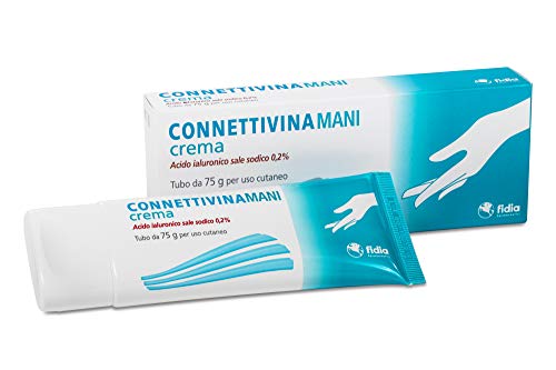 Connettivina Handcreme, pharmazeutische Fidia, Tube mit 75 g, auf Basis von Hyaluronsäure, Natriumsalz 0,2% Connettivina Handcreme, pharmazeutische Fidia, Tube mit 75 g, auf Basis von Hyaluronsäure, Natriumsalz 0,2% von CONNETTIVINA