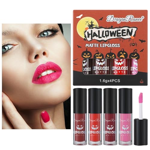 Matter Lippenstift für Frauen - Cosplay Vampir Mund Lippenstift Make-up Set | Cosplay Vampir Mund Lippenstift Antihaft Tasse Nicht Verblassen Lipgloss für Halloween Party Coobaa von COOBAA