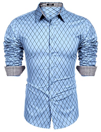 COOFANDY Herren Hemd Langarm Freizeit Baumwolle Businesshemden Freizeithemden Klassisch Regular Fit Hemden von COOFANDY