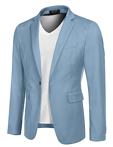 COOFANDY Herrensakko Herren Anzugjacke Business Sakko Anzug-Jackett Regular Fit Freizeit Jackett Sportsakko für Hochzeit Klassischer Jackett Klares Blau 3XL COOFANDY Herrensakko Herren Anzugjacke Business Sakko Anzug-Jackett Regular Fit Freizeit Jackett Sportsakko für Hochzeit Klassischer Jackett Klares Blau 3XL von COOFANDY