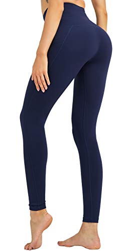 COOLOMG Damen Leggings Yoga Hose Hohe Taille Sporthose Laufhose Training&Fitness mit Taschen Marineblau L COOLOMG Damen Leggings Yoga Hose Hohe Taille Sporthose Laufhose Training&Fitness mit Taschen Marineblau L von COOLOMG