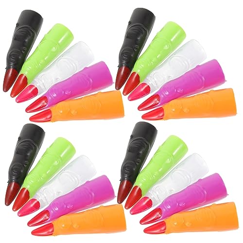 COOPHYA 30st Halloween-zubehör Halloween-requisiten Mars-hexenfinger Falsche Fingernägel Falsche Hexenfinger Hexennägel Halloween-fingernägel Hexenkostümfinger Kleidung Nagel Plastik von COOPHYA