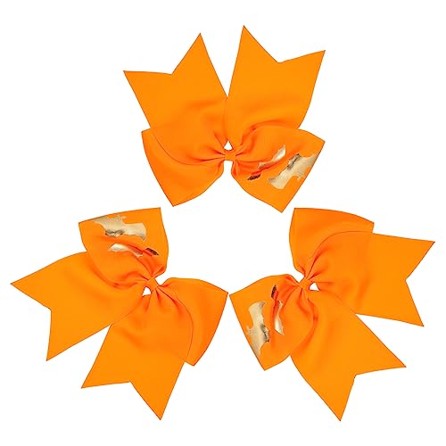 COOPHYA 3st Haarseil Halloween Schleife Haarspange Halloween-mädchen-kopfschmuck Keine Falten Haargummis Cheerleader-haarschleifen Gruselige Haarbänder Gummiband Kind Kürbis Schmücken von COOPHYA