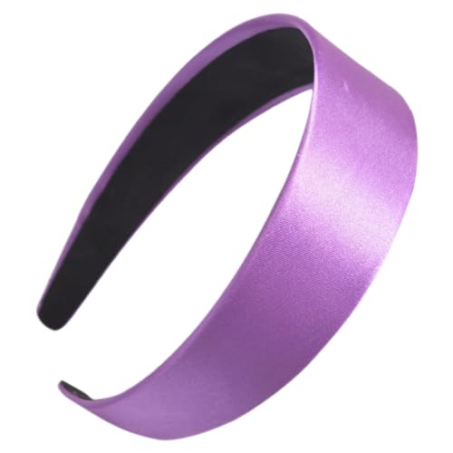 COOPHYA Breitkrempiges Stirnband Aus Satin Frauen Stirnband Mädchen Plastik Zubehör Violett von COOPHYA