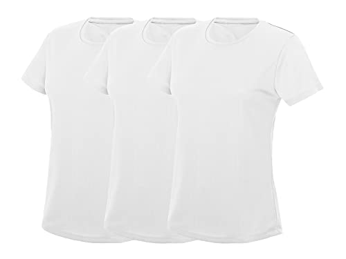 COOZO Damen 3er-Pack Abkühlen T-Shirts - 3 x Arktisches Weiß - XL von COOZO