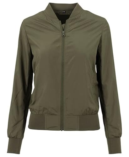 COOZO Damen Nylon Bomberjacke - Dunkles Oliv - M von COOZO