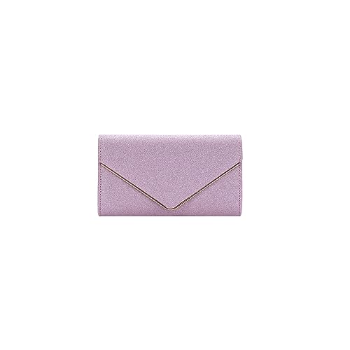 CORIOS Damen Clutch Glänzende Pailletten Abendtaschen Envelope Handtasche Hochzeit Brautbörse Schultertasche mit Abnehmbarer Kette Elegante Umhängetasche Rosa von CORIOS