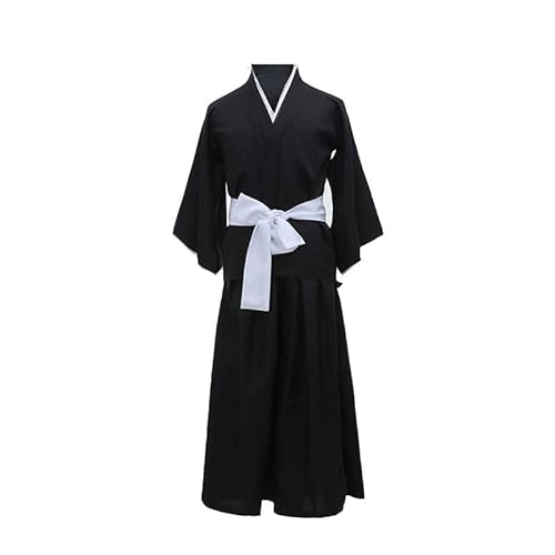 COSDREAMER Japanischer Yukata Kimono, für Herren und Damen, Kostüm, japanischer Kimono, Robe, Schwarz, L von COSDREAMER