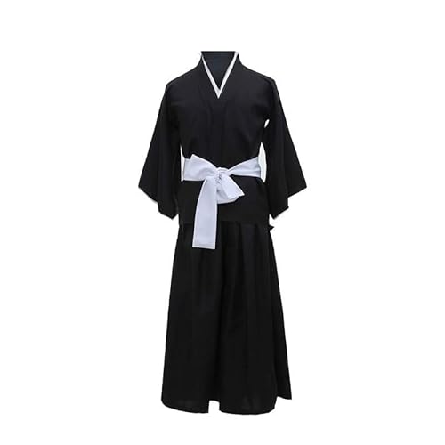 COSDREAMER Japanischer Yukata-Kimono, für Herren und Damen, Kostüm, japanischer Kimono, Robe, Schwarz, M von COSDREAMER