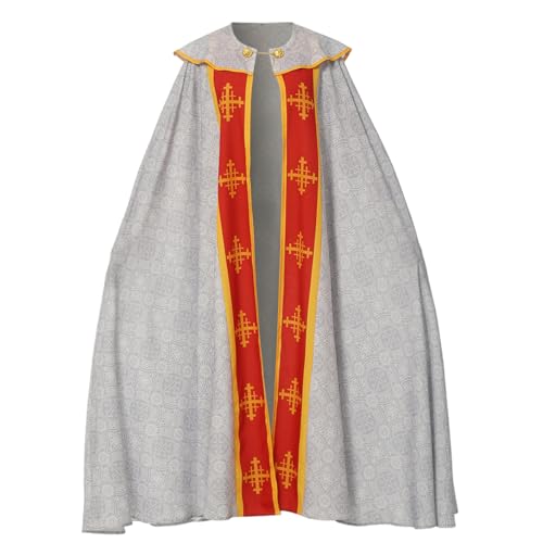 COSDREAMER Unisex Kirche katholische Westments Umhang Umhang Priester Feier Chasuble Masse Vestments Robe, Weiss/opulenter Garten, XL von COSDREAMER