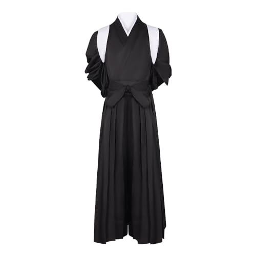 COSDREAMERJapanischer Samurai Kimono für Herren, Hakama-Uniform, traditionelles Aikido Kendo Kampfsport Kostüm (Weiß, S) von COSDREAMER