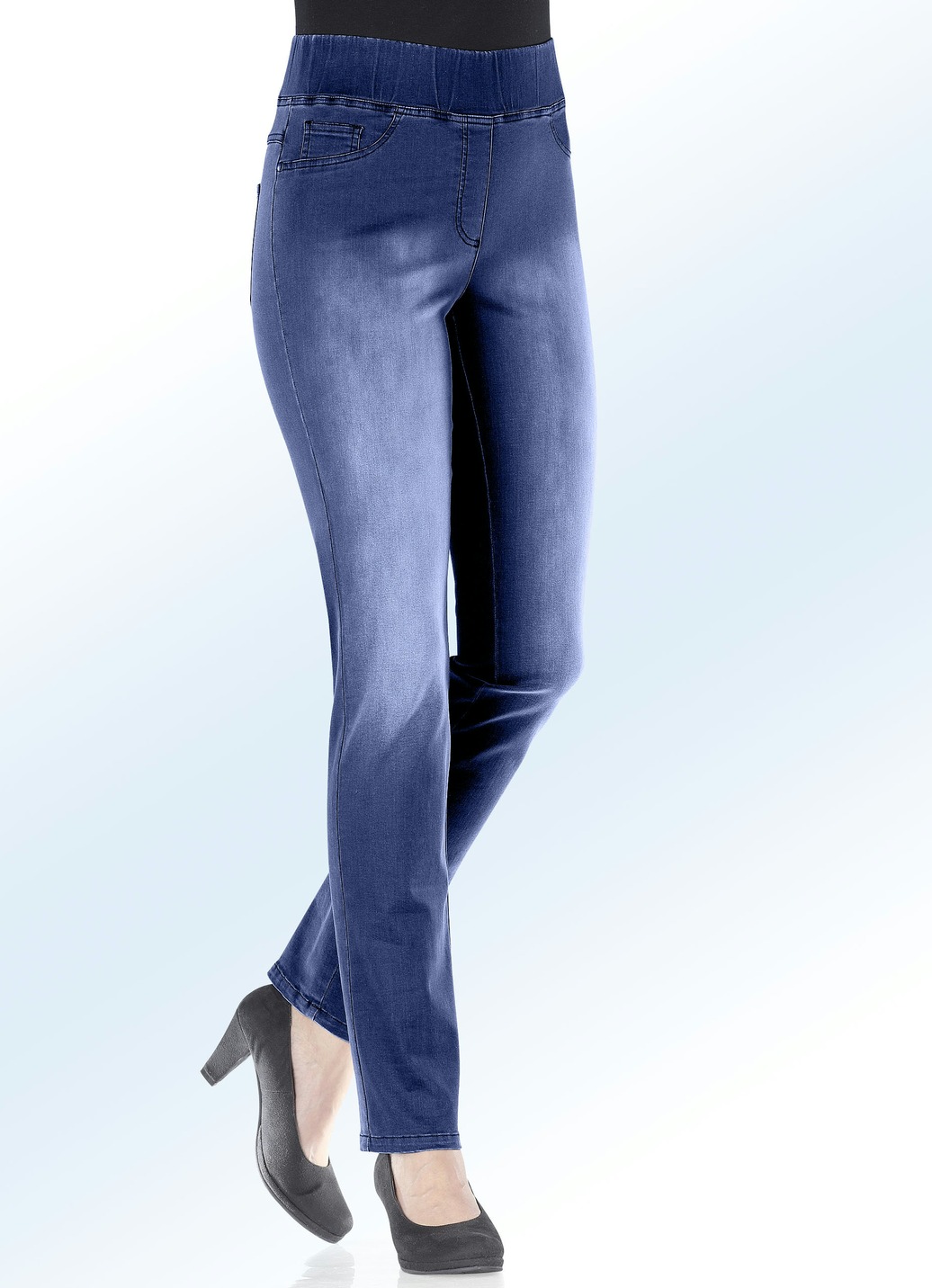 Figurformende Jeans, Jeansblau, Größe 48 von COSMA