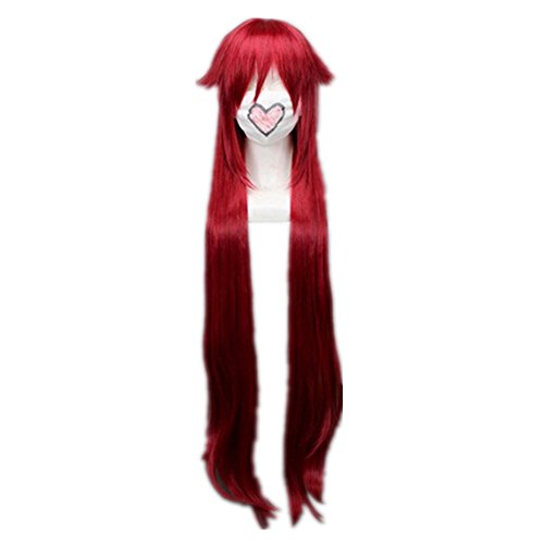 COSPLAZA Perücke Cosplay Wig Black Butler Grell Sutcliff Lange weinrot Anime Haar von COSPLAZA