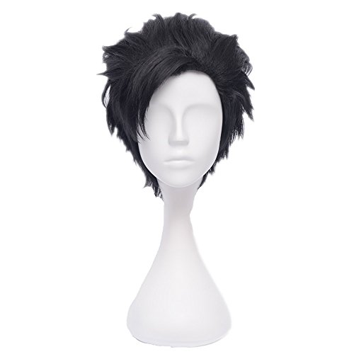 COSPLAZA Perücke Cosplay Wig Haikyuu Kuroo Tetsurou kurz Schwarz Junge Anime Haar von COSPLAZA