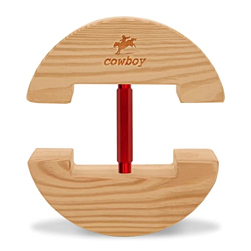 Cowboy®, bunter, verstellbarer und strapazierfähiger Hutspanner, Größe S: 16,5 bis 24 cm, Größe L: 19 bis 27 cm., holz, rot, S von COWBOY