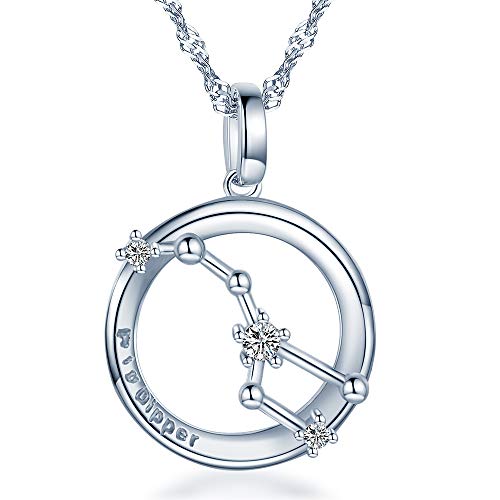 CPSLOVE 925 Sterling Silber Paar Halskette, Big Dipper Sternbild Paar Anhänger, Intarsien Zirkon, Herrenanhänger, Damenanhänger, Geburtstag Weihnachten Geschenk von CPSLOVE