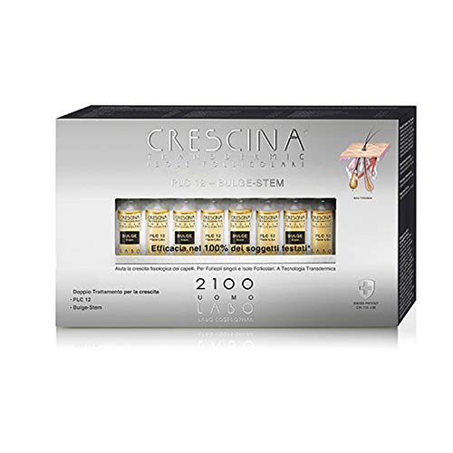 Crescina Follikuläre Inseln PLC12 BULGE STEM Anti-Haarausfall 2100 Man 20 Ampullen von CRESCINA