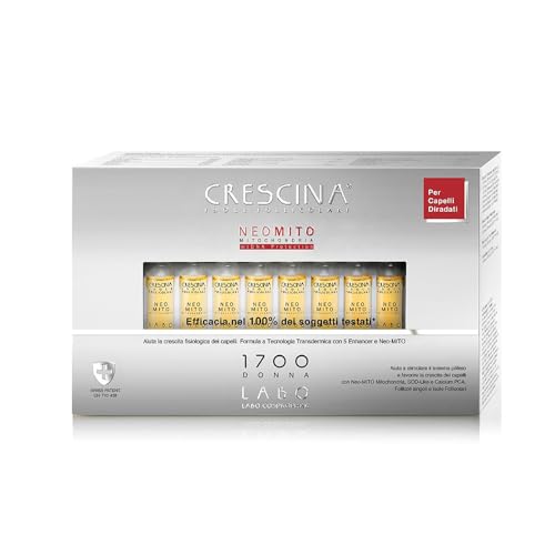 Crescina Transdermic NEO MITO Follikuläre Inseln Behandlung für Haarwachstum 1700 Frauen 40 Ampullen von CRESCINA