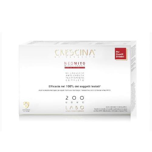 Crescina Transdermic Neo Mito Doppelbehandlung für Haarwachstum und gegen Haarausfall, 200 für Damen, 40 Ampullen (20 + 20) von CRESCINA