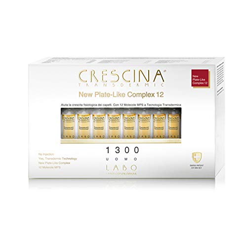 Labo Crescina Transdermic New Plate-Like Komplettset 12 Wachstum für Herren 1300 40 Ampullen von CRESCINA