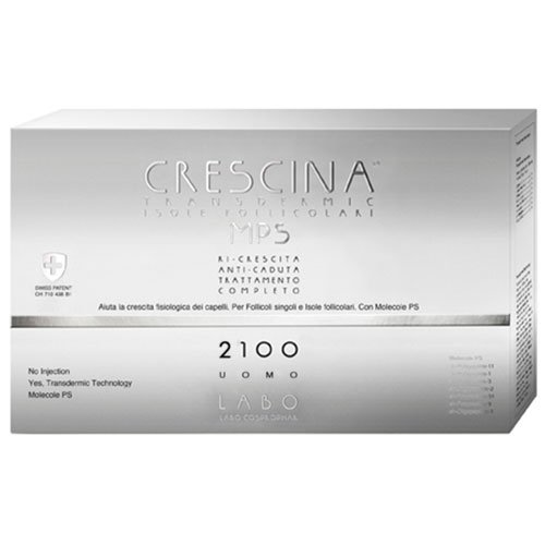 Labo Crescina Transfermic MPS Komplettbehandlung Wachstum + Anti-Haarausfall 2100 Haarpflege für Herren 20 + 20 Ampullen von CRESCINA