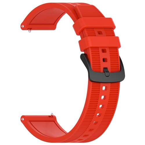 CRGANGZY 22 mm Silikon-Uhrenarmbänder, einfarbig, Sport-Uhrenarmband, Ersatz for Huawei Watch GT4 for Watch 3 (rot) von CRGANGZY