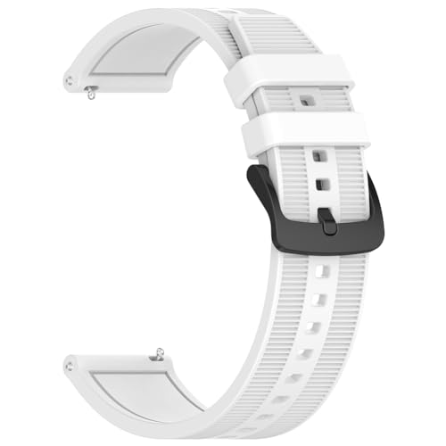 CRGANGZY 22 mm Silikon-Uhrenarmbänder, einfarbig, verstellbar, Uhrenarmband, Ersatz for Huawei Watch GT4 for Watch 3 (weiß) von CRGANGZY