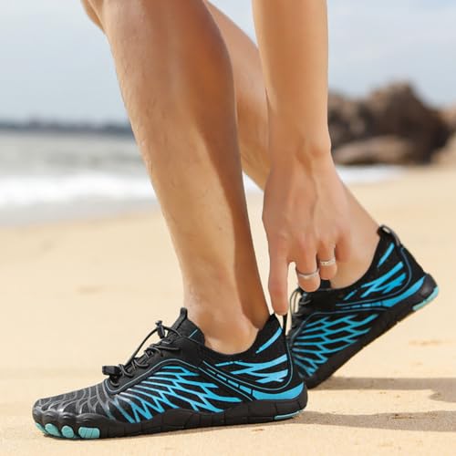 CRGANGZY Aqua-Schuhe, atmungsaktiv, Tauch-Sneaker, Outdoor-Zubehör, Watschuhe for Damen und Herren (Blau 43) von CRGANGZY