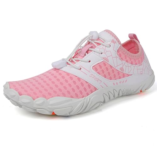 CRGANGZY Barfußschuhe for Männer und Frauen, schnell trocknende Flussschuhe, atmungsaktive Outdoor-Sportschuhe for Kajakfahren, Bootfahren, Wandern, Surfen, Spazierengehen (39 Pink) von CRGANGZY