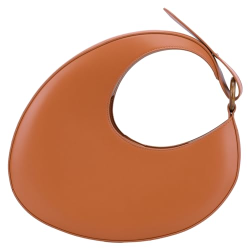 CRGANGZY Damen-Schultertasche, halbmondförmig, verstellbarer Riemen, einfache Unterarmtasche, große Kapazität, lässige Tragetasche, Tagestasche for Damen (weiß) von CRGANGZY