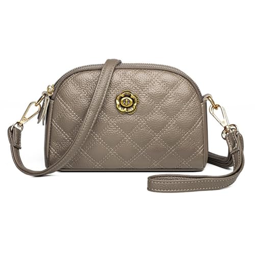 CRGANGZY Damen-Umhängetasche im Vintage-Stil, einfarbig, vielseitige Umhängetasche mit mehreren Taschen, lässige Tragetasche, Handtasche for Damen, tägliche Dating-Tasche (03) von CRGANGZY