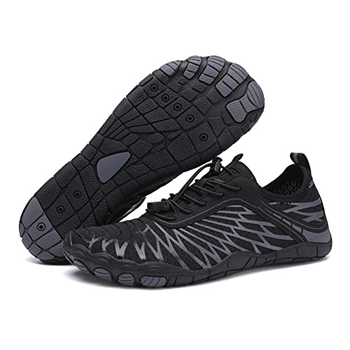 CRGANGZY Schwimmen, Strand, Aqua-Schuhe, rutschfest, Trekking, Watschuhe, schnell trocknend, Laufschuhe, atmungsaktiv, Outdoor-Zubehör for Damen und Herren (schwarz 43) von CRGANGZY