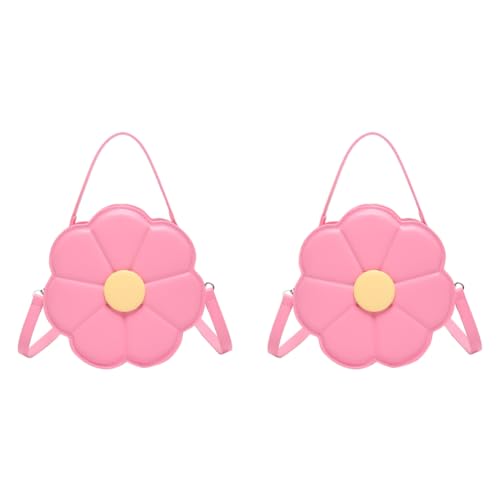 CRGANGZY Umhängetasche in Blumenform, modische Handtasche, niedliche kleine Geldbörse für Damen (Rosa) von CRGANGZY