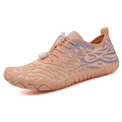 CRGANGZY rutschfeste, leichte Wasserschuhe, atmungsaktiv, weich, Schwimmschuhe, Watschuhe, Sport-Aqua-Schuhe, schnell trocknend, zum Angeln, Tauchen, Surfen (36 Hellrosa) von CRGANGZY