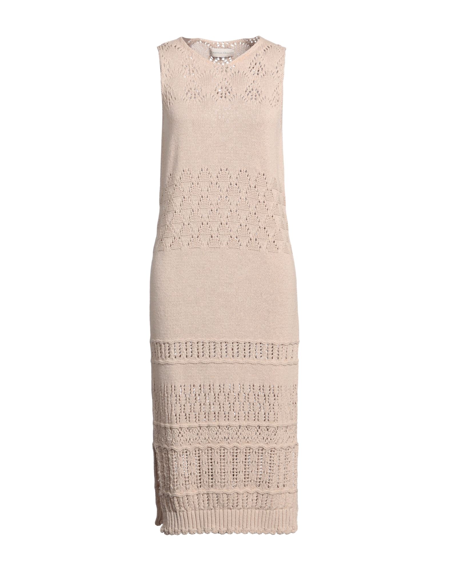 CRISTINA GAVIOLI Midi-kleid Damen Beige von CRISTINA GAVIOLI