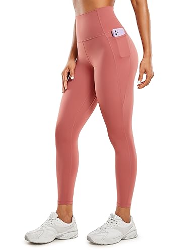 CRZ YOGA Butterluxe Damen High Waist Sport Leggings Blickdicht Soft Yoga Hosen Gym Workout Leggins mit Tasche - 64cm Briar Rose 40 von CRZ YOGA