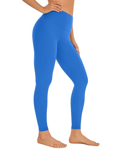 CRZ YOGA Butterluxe Damen High Waist Sport Leggings Blickdicht Yoga Leggins Sporthose Workout Gym Yogahose - 71cm Funkelndes Blau 42 von CRZ YOGA