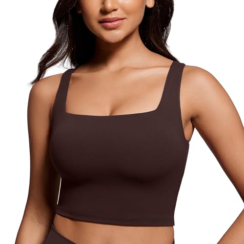 CRZ YOGA Damen Butterluxe Sport BH Gepolstert Ohne Bügel Crop Tops Atmungsaktive Yoga Tank Top Fitness Workout Sports Bra Heißes Fudge-Brown 38 CRZ YOGA Damen Butterluxe Sport BH Gepolstert Ohne Bügel Crop Tops Atmungsaktive Yoga Tank Top Fitness Workout Sports Bra Heißes Fudge-Brown 38 von CRZ YOGA