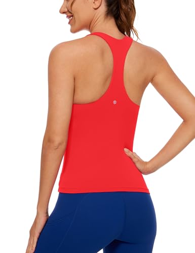 CRZ YOGA Damen Butterluxe Tank Tops Racerback Sport Top Yoga Fitness Oberteil Tanktops mit Integriertem BH Tiefrot 34 CRZ YOGA Damen Butterluxe Tank Tops Racerback Sport Top Yoga Fitness Oberteil Tanktops mit Integriertem BH Tiefrot 34 von CRZ YOGA